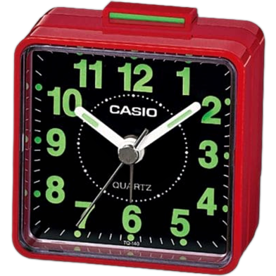 Casio TQ-140-4DF Analog Black Red Table Clock image