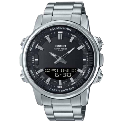 Casio Analog Digital Combination Stainless Steel Men's Watch image