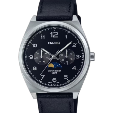 Casio Chronograph Leather Men's Watch image