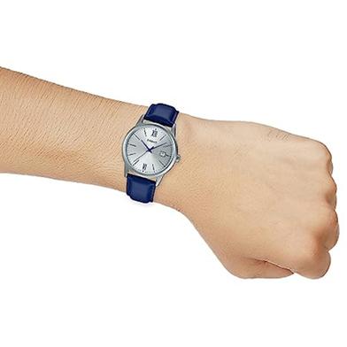 Casio MTP-VD01L-2BV Men's Blue Leather Band Blue Dial Casual Analog, strap price in Saudi Arabia | Amazon Saudi Arabia