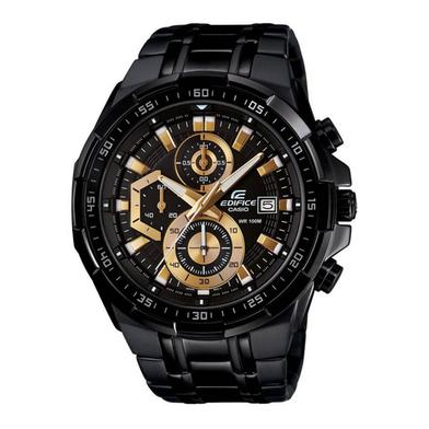 Casio Edifice Black Gold Ion Plated Mens Watches image