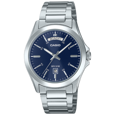 Casio Enticer Mens Analog Watch With Stainless Steel Day Date image