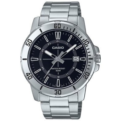 Casio Enticer Mens Stainless Steel Analog Watch image