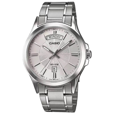 Casio Enticer Mens Stainless Steel Analog Watch image