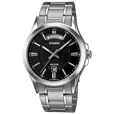 Casio Enticer Mens Stainless Steel Analog Watch image