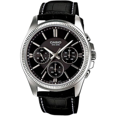 Casio Enticer Multifunction Leather Belt Watch image