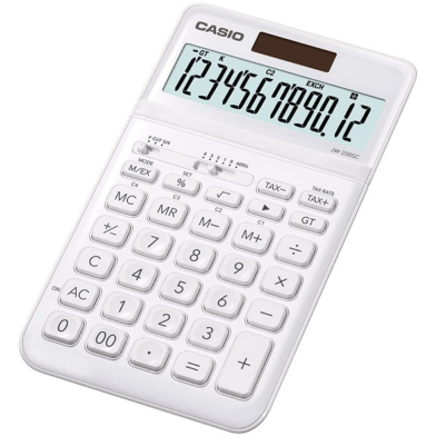 Casio JW-200SC-WE 12 Digit Desktop Calculator,