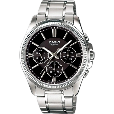 Casio MTP-1375D Premium Quartz Stainless Steel Chronograph-Style Men’s Watch image