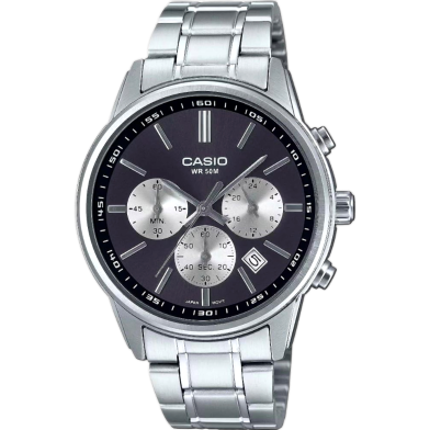 Casio MTP-E515D-1AVDF Enticer Multifunction Silver Chain Watch image