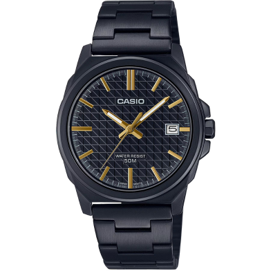 Casio MTP-E720B-1AVDF Men’s Watch Black Dial, Silver Band image