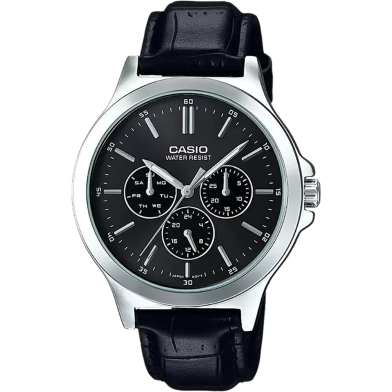 Casio Multifunctional Leather Watch For Men image