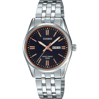 Casio Premium Silver Metal Ladies Watch image