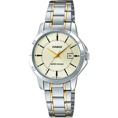 Casio Quartz Stainless Steel Ladies Watch image
