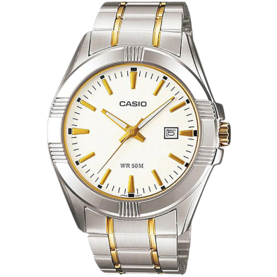 Casio Silver Gold Combination Analog Watch For Men image