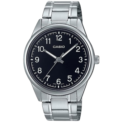 Casio Stainless Steel Black Dial Watch For men image