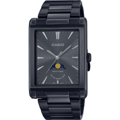 Casio Sun And Moon Black Analog Quartz Watch image
