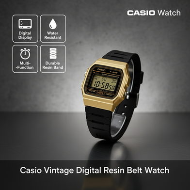 Casio Vintage Digital Resin Belt Watch - F-91WM-9ADF Slide 2