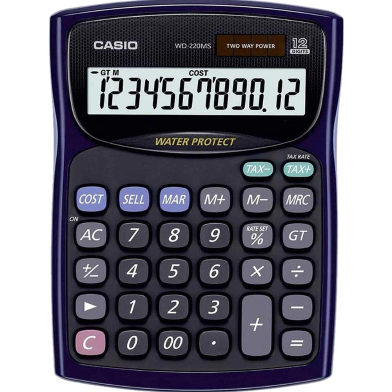 Casio WD-220MS-BU 12 Digit Desktop Calculator image