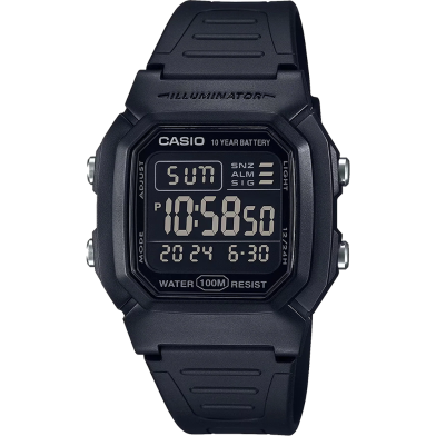 Casio W-800H-1BVDF Youth Dual Time Digital Resin Belt Watch image