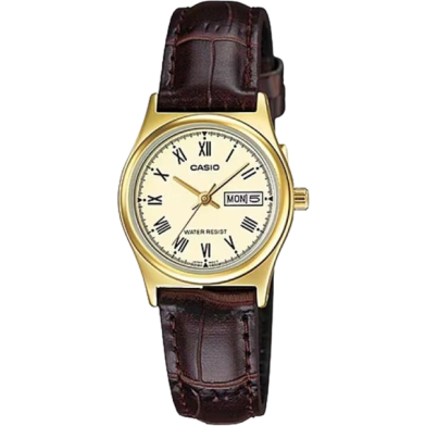 Casio - Watch Analogue Display And Strap Ltp, Brown Band image