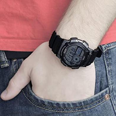 Casio Orologio Unisex Analogico-digitale AW-1000W-1B - Poliuretano, Cassa 48mm, Nero - 5