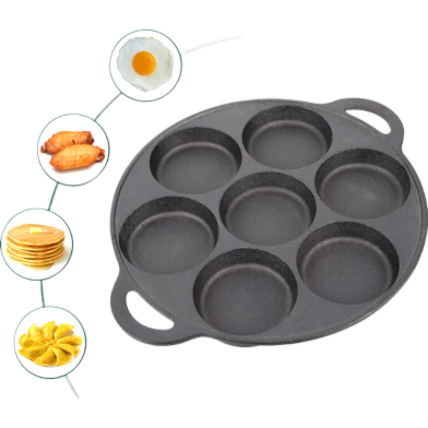 Cast Iron Multi Purpose Cooking Pan And Pitha Maker 26cm image