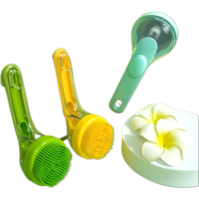 Cat Dog Bathing Brush Pet Massage Brush Shampoo Dispenser Soft Silicone Rubber Bristle for Dogs and Cats Shower Grooming Tool -1pcs image