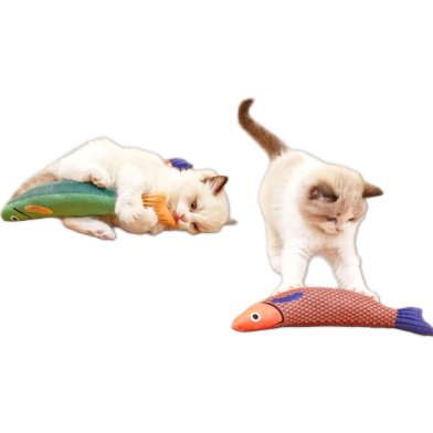 Catnip Fish Toy for Cats Soft and Durable, Interactive Cat Kicker Toys for Indoor Kitten Exercise 8 Inches image