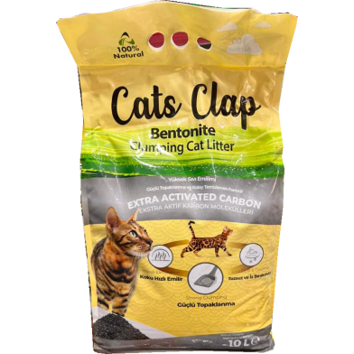 Cats Clap Bentonite Clamping Cat Litter Extra Active Carbon 10 Ltr image