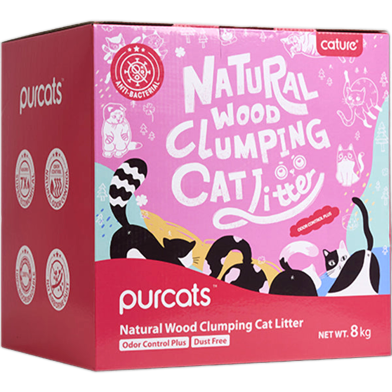 Cature Odor Control Plus Natural Wood Clumping Cat Litter 20Lbs (8kg) image