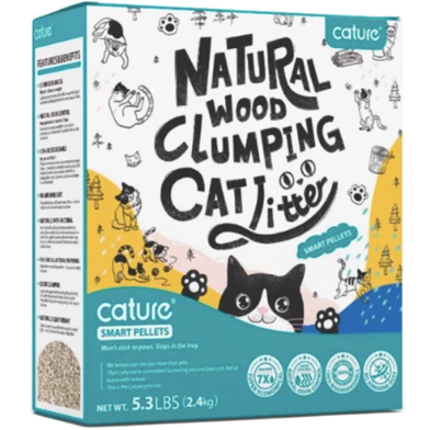 Cature Smart Pellets Natural Wood Clumping Cat Litter 6Lbs (2.4kg) image