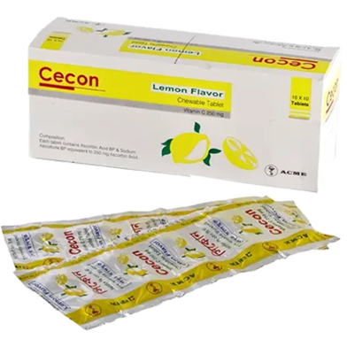 Cecon 250 mg - 10's Strip Chewable Tablet image