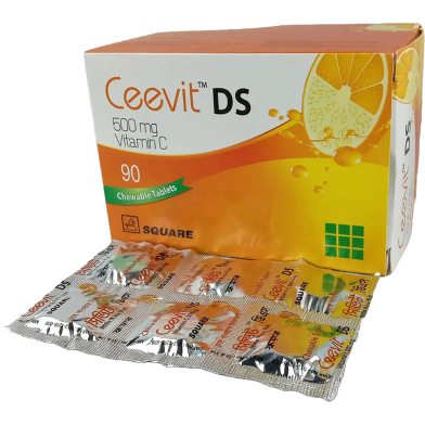 Ceevit DS 500 mg Chewable 6's Strip Tablet image