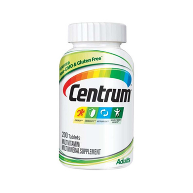 Centrum Adult Multivitamin/Multimineral Supplement with Antioxidants, Zinc and B Vitamins - 200 Tablets image