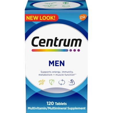 Centrum Men Multivitamin/Multimineral Supplement 120 Tablets image