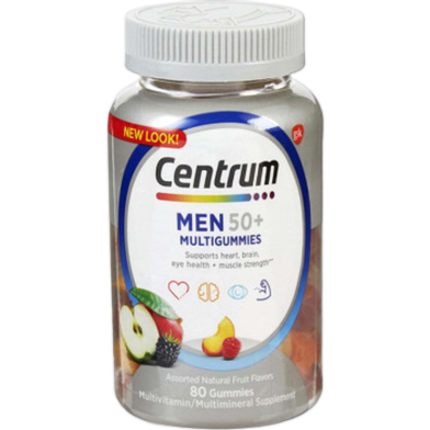 Centrum Multi Gummies Men 50 , Fruit Flavors, 80 Gummies image