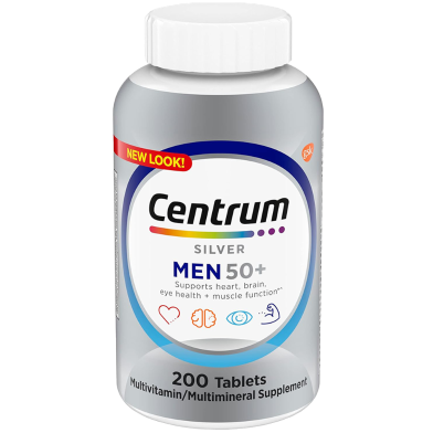 Centrum Silver Multivitamin Men 50 Plus and Mineral Supplement 200 Tablets image