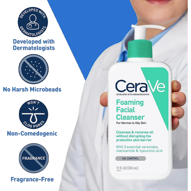 CeraVe Foaming Facial Cleanser for Normal to Oily Skin 87ml Slide 4