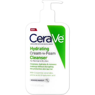 CeraVe Hydrating Cream To Foam Cleanser For Normal To Dry Skin 473 ml image