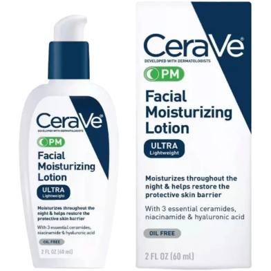 CeraVe PM Facial Moisturizing Lotion Normal to Dry Skin (USA) – 60 ml image