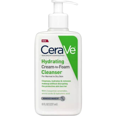 Cerave Hydrating Cream To Foam Cleanser For Normal To Dry Skin 237ml image