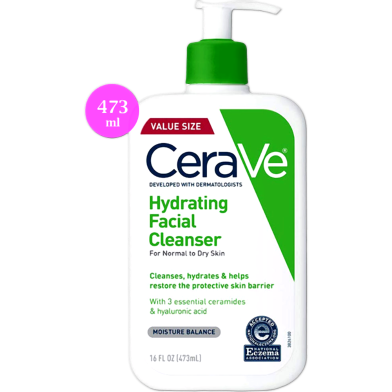 Cerave Hydrating Facial Cleanser for Normal to Dry Skin 473ml image