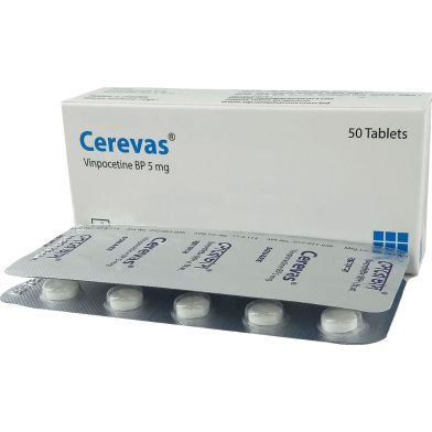 Cerevas 5 mg Tablet 10's Strip image