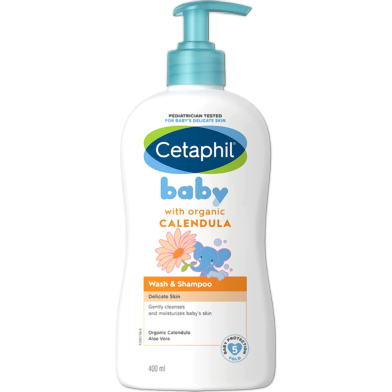 Cetaphil Baby Wash and Shampoo with Organic Calendula 400ml image