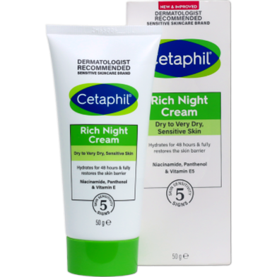 Cetaphil Rich Night Cream Dry to Very Dry, Sensitive Skin 50 gm image