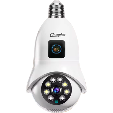 Champion 2K Resolution 3MP Plus 3MP New Dual Lens Bulb IP Camera Champion image
