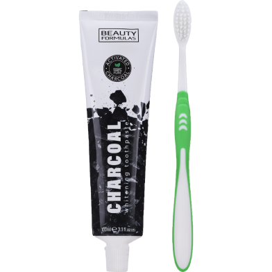 Charcoal Whitening Toothpaste 100 ml Plus Toothbrush image