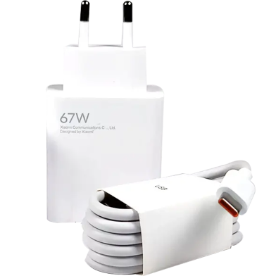 Charger 67W Original Eu Mi 67 Watt Charger Adapter Poco X3 GT Fast Charge Type C Cable image