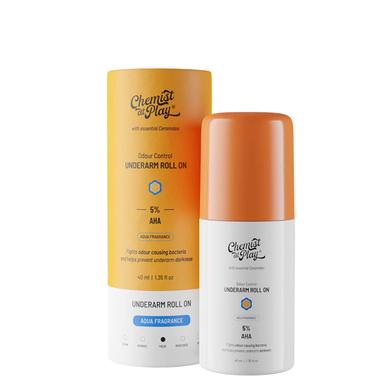 Chemist at Play Underarm Roll-On with 5percent Lactic Acid and 1percent Mandelic Acid (Aqua) 40ml image