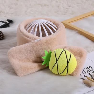 Children Fruit Design Neck Warm Scarf - Beige image